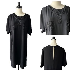 No 21 Numero Vestuno Black Beaded Shift | 48 XL